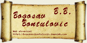 Bogosav Bontulović vizit kartica
